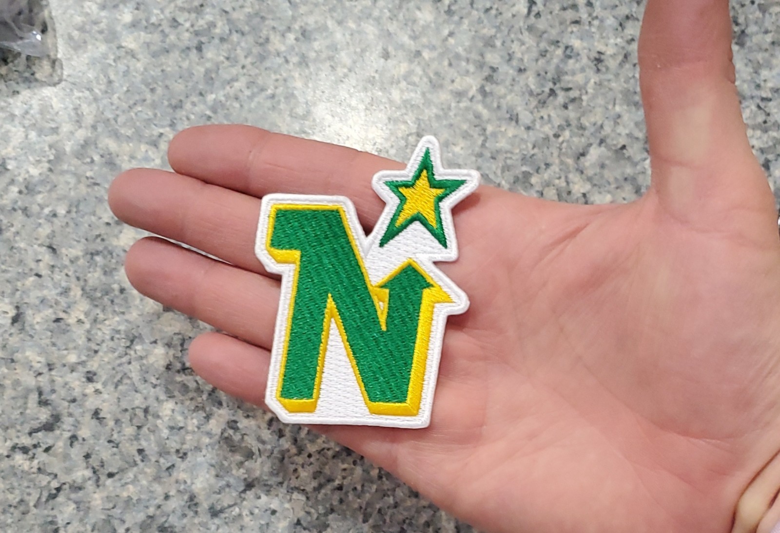 Vintage Minnesota North Stars Logo Patch. NHL. Embroidered. Iron On. 3″x2″