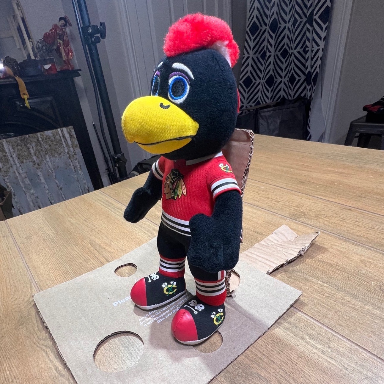 Bleacher Creatures Chicago Blackhawks Tommy Plush Mascot Doll 10 inch