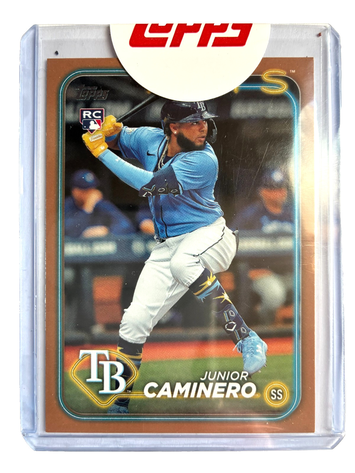 2024 Topps Gold #628 Junior Caminero RC #1705/2024 SEALED BY TOPPS