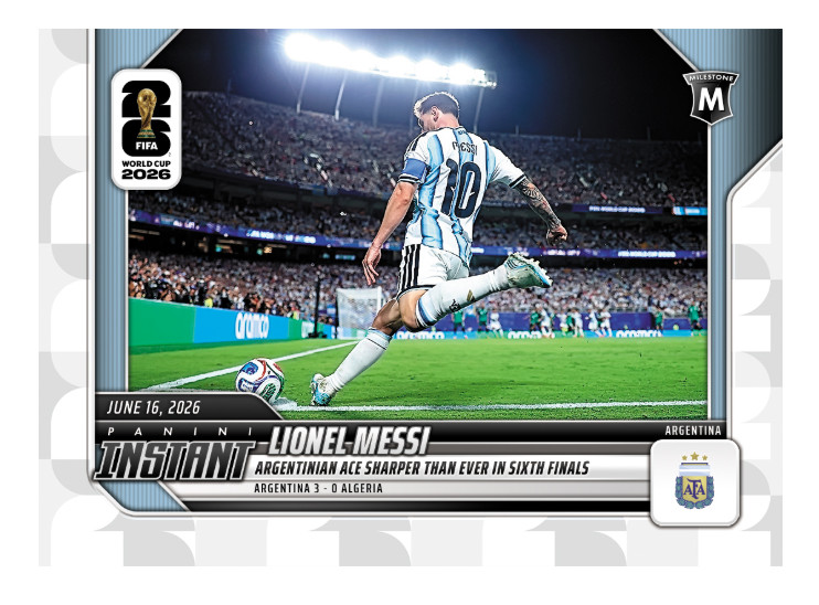 Lionel Messi – 2026 Panini Instant FIFA World Cup 2026 #45 MILESTONE PRESALE
