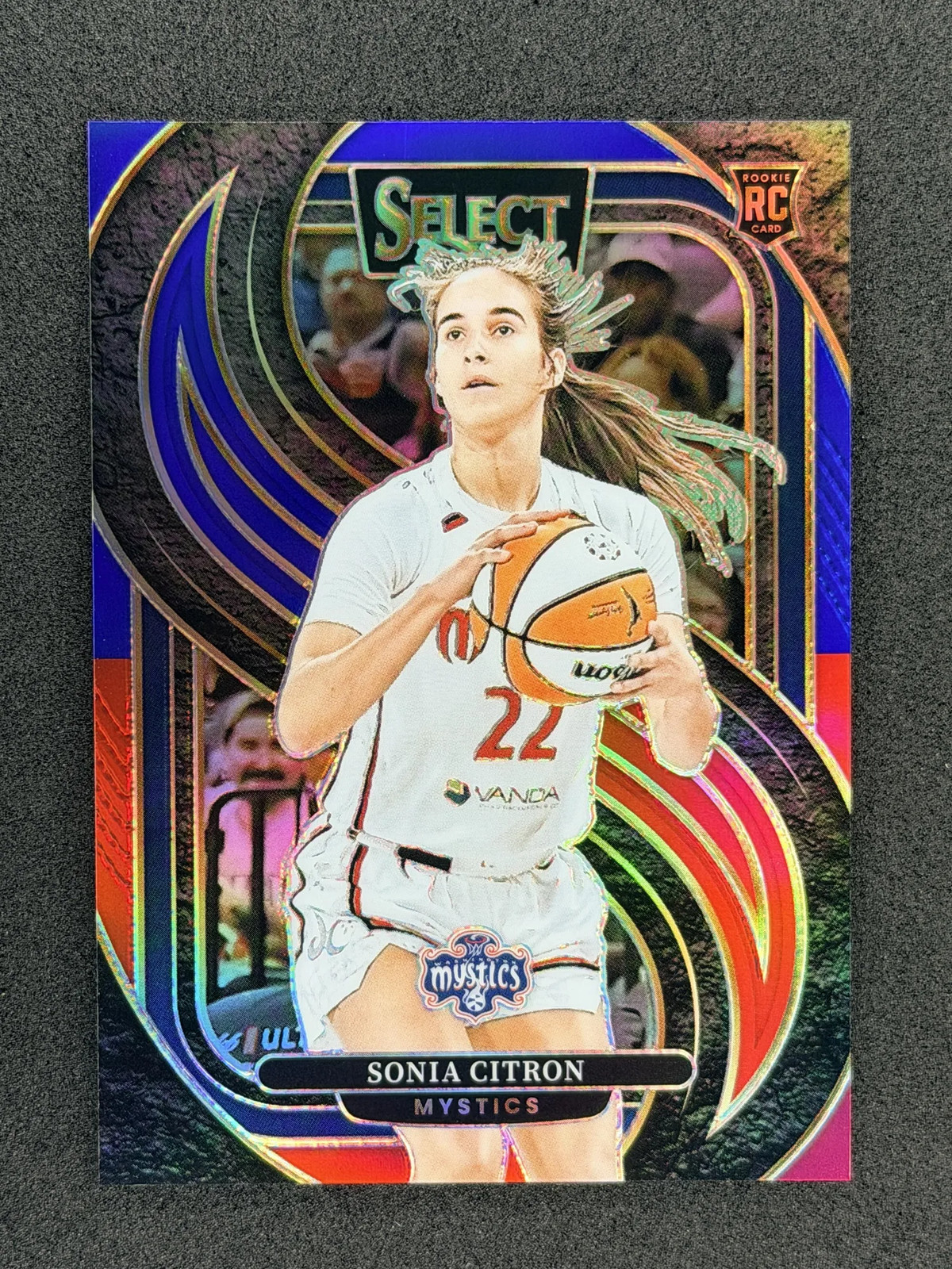 Sonia Citron 2025 Panini Select WNBA 122 Red and Blue Prizm /399 Mystics