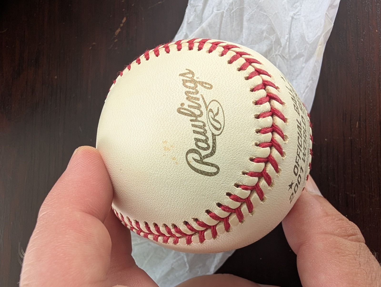 Official 2001 World Series Baseball Rawlings Collectors Edition New In Box