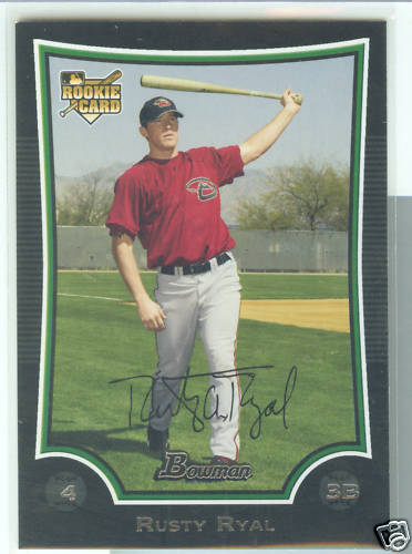 Rusty Ryal Arizona 2009 Bowman Draft Rookie Card