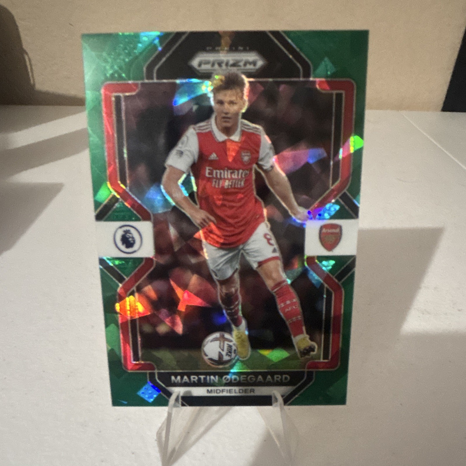 2022-23 Panini Prizm Premier League – #153 Martin Odegaard – Green Ice SSP