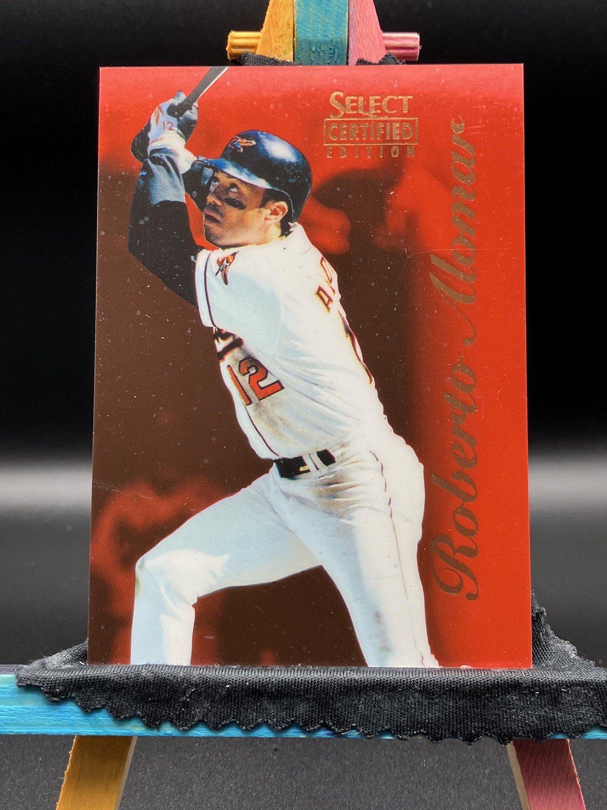1996 Select Certified #99 Roberto Alomar Certified Red /1800 O’s Blue Jays HoF