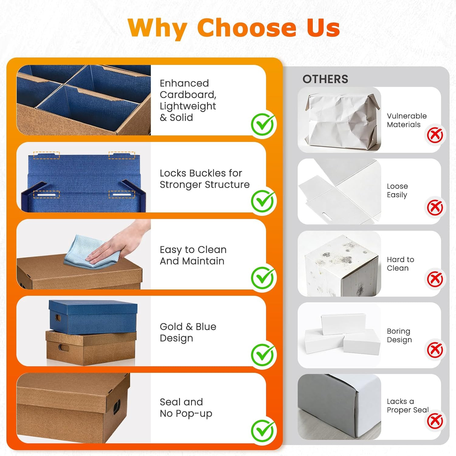 Card Storage Box, 6000 Count Bulk Card Storage Boxes, 5-Layer Corrugated Cardboa