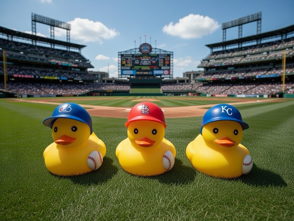 MLB Team Baseball Rubber Duck with Helmet & Ball – Pick Your Favorite Team!
