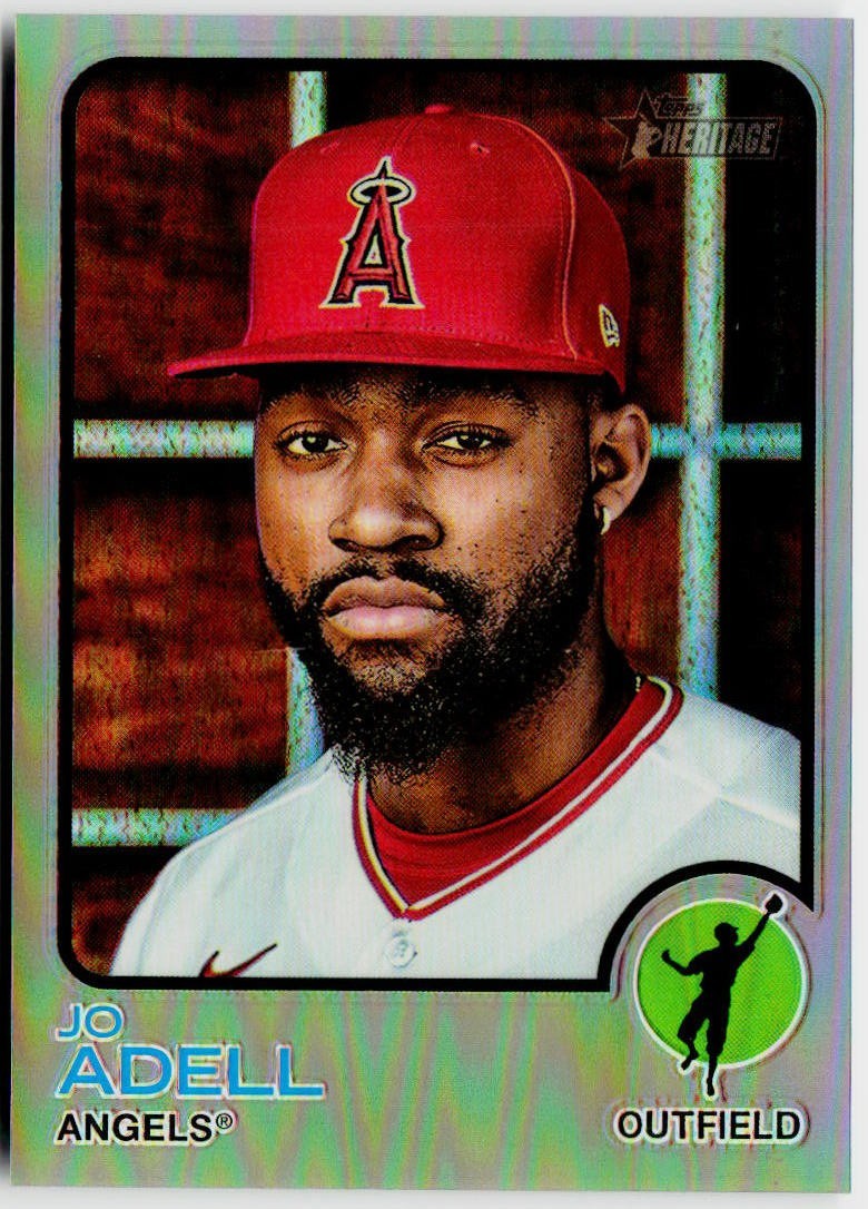 2022 Topps Heritage Jo Adell Refractor /373 #712 Angels