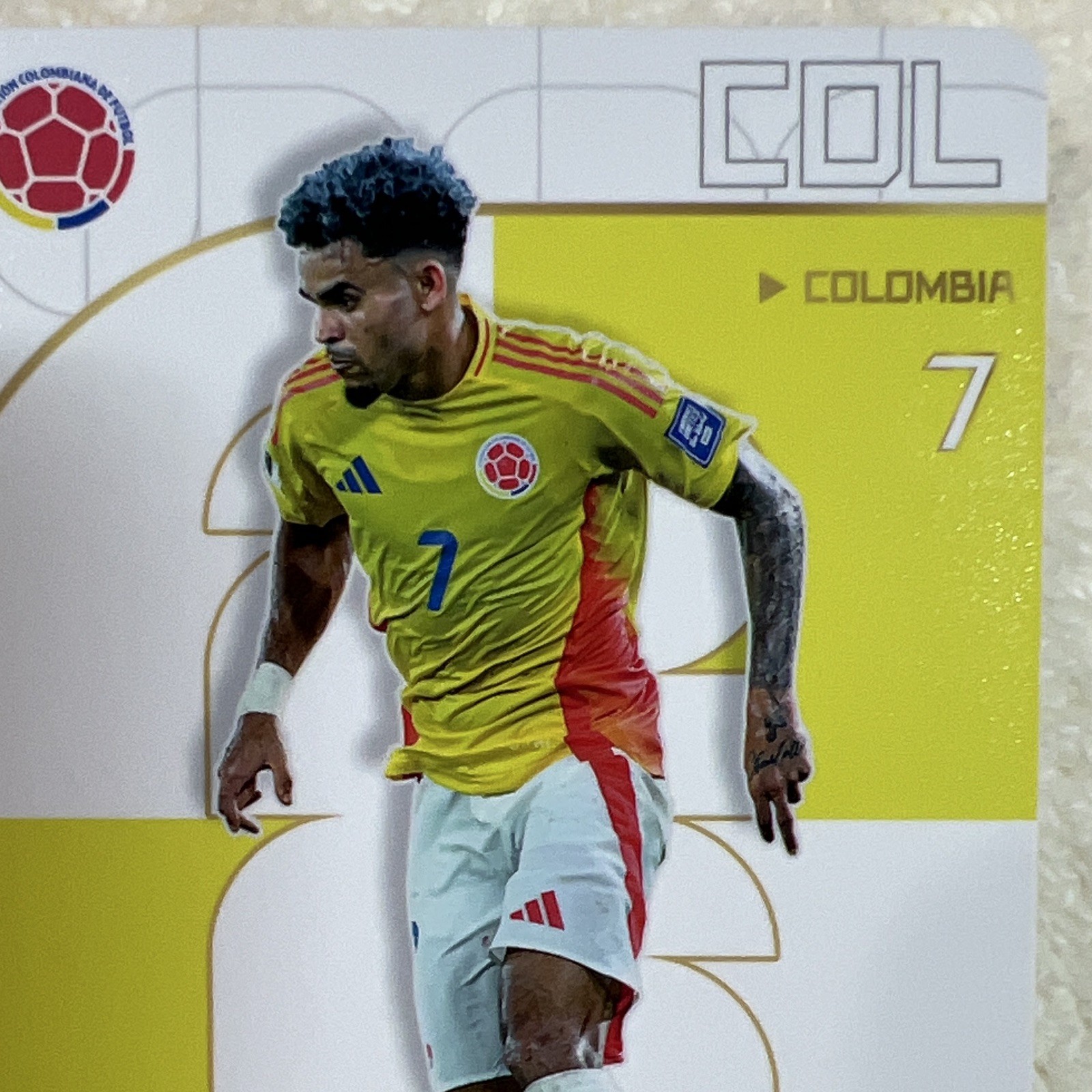 Luis Díaz Colombia #77 Player Portrait Card Panini FIFA World Cup 2026