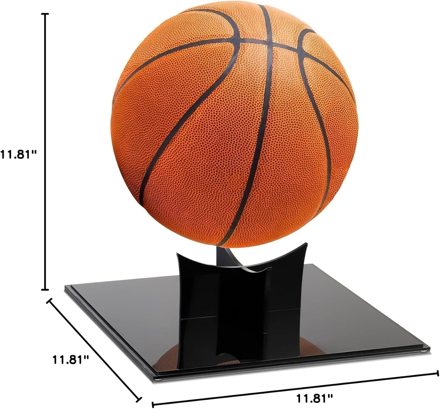 Clear Acrylic Basketball Display Case UV Protected With Stand