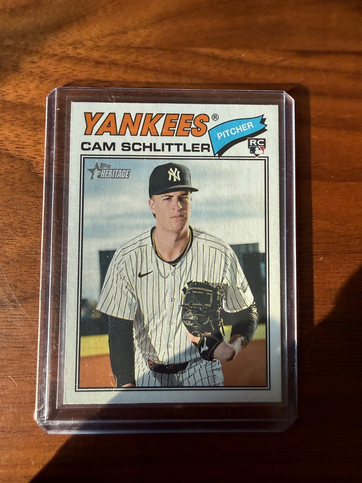 2026 Topps Heritage – Cam Schlittler #222 Variation SP (RC)