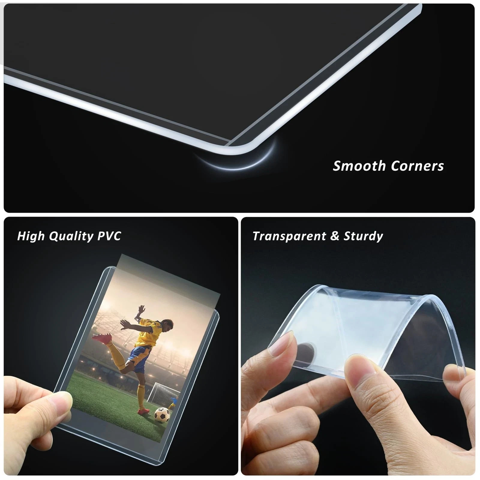 Trading Card Sleeves Hard Plastic Clear Case Holder Baseball Card Toploader