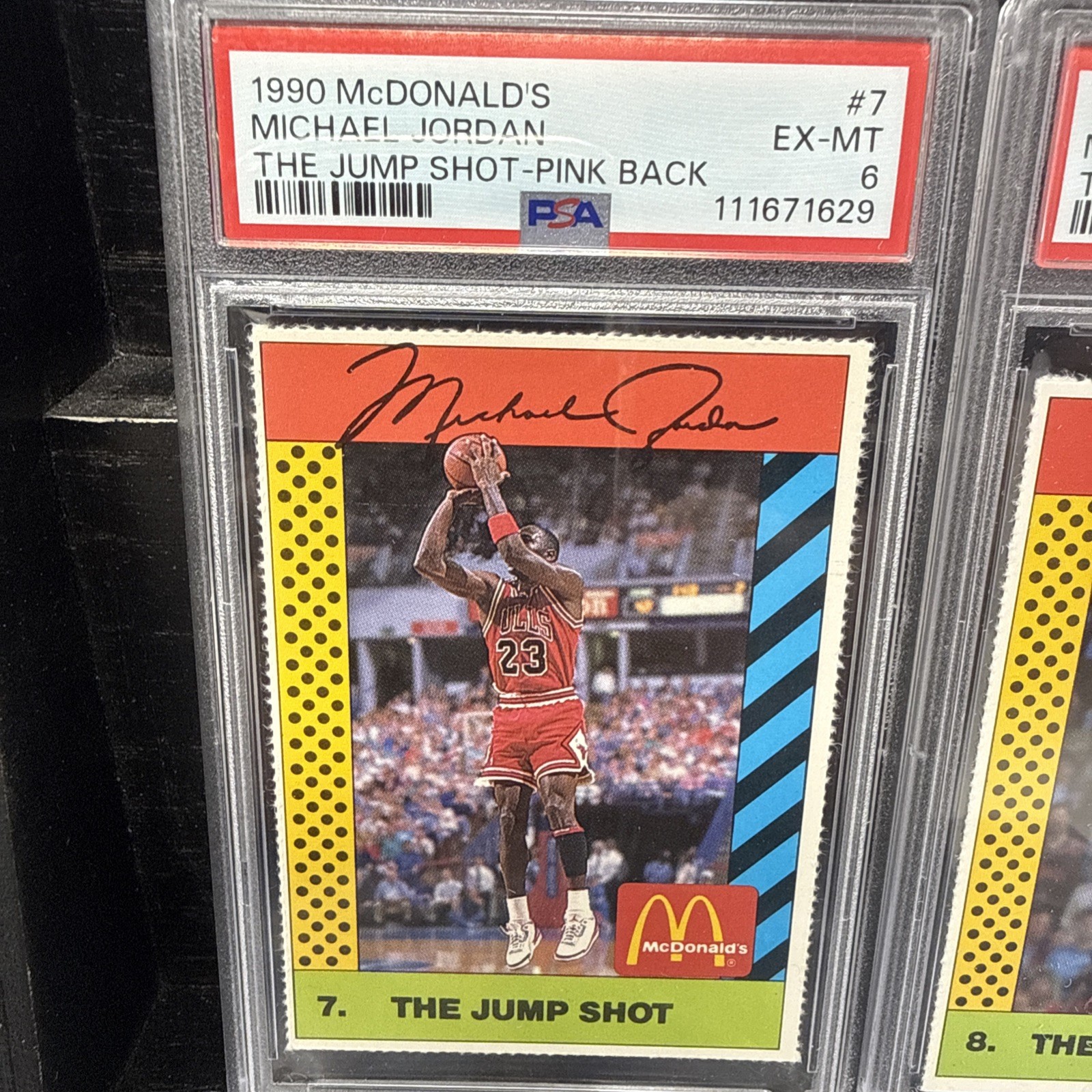 1990 McDonald Michael Jordan Pink Back 1-8 PSA Graded 3-6