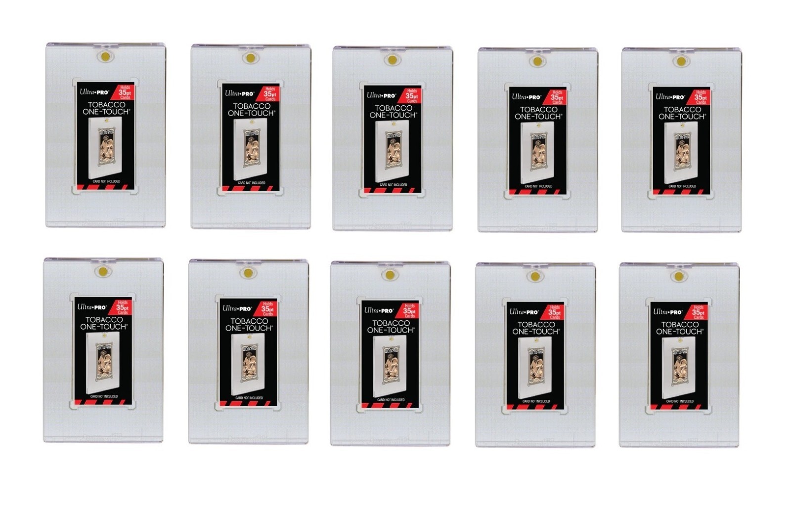 (10-Pack) Ultra Pro 35pt Mini Tobacco UV One Touch Magnetic Trading Card Holder