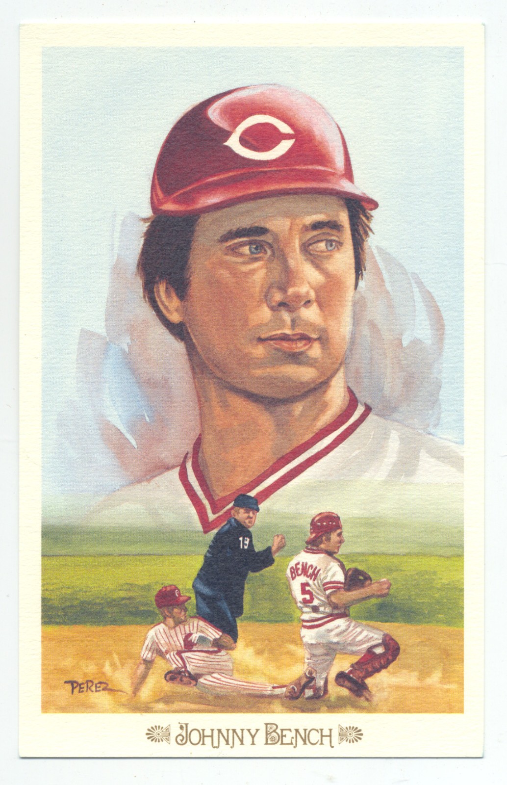 JOHNNY BENCH Unsigned Perez Steele CELEBRATION Card – Set Break