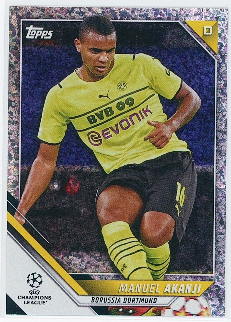 Manuel Akanji #134 Sparkle Foil Topps UCL 2021-22 Dortmund / Manchester City