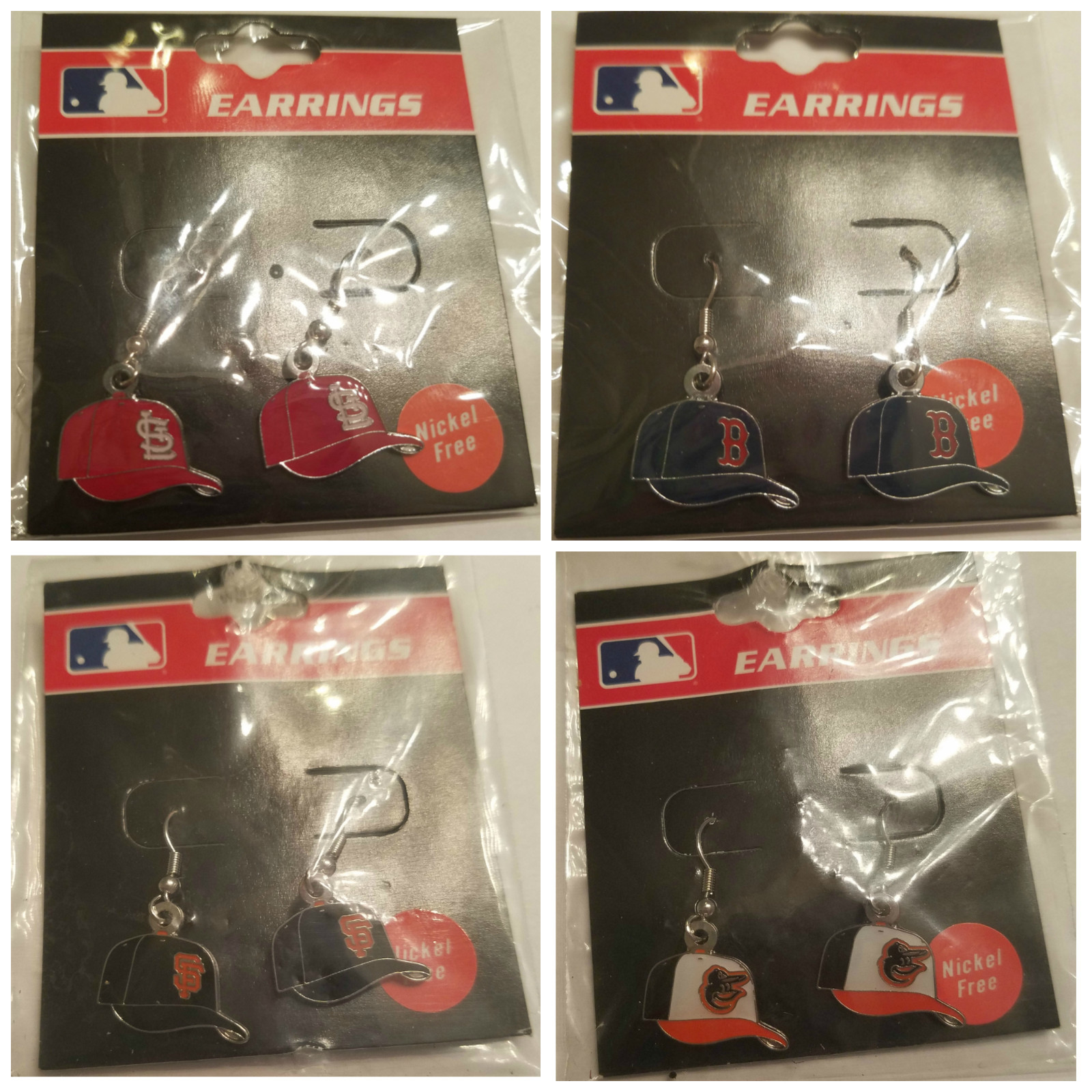MLB Aminco Dangle Earrings All Teams Official Licensed – Pick Your Team!