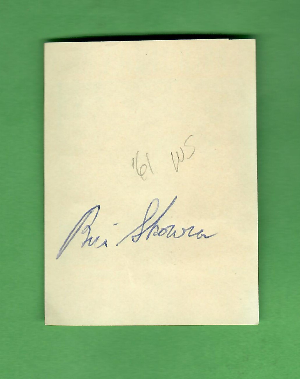 BILL SKOWRON – YANKEES SIGNED 2.5″X3.5″ PAPER – PLAYED IN 1961 WORLD SERIES COA