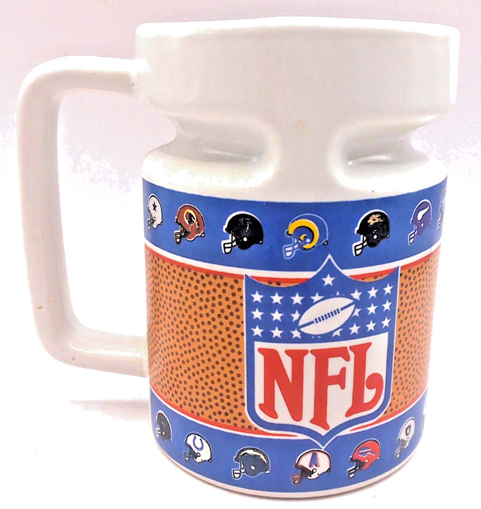 Vintage Official NFL Ceramic Football Helmets Graphic Coffee Mug, 8 Ounces
