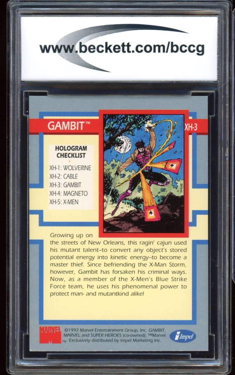Gambit Card 1992 Uncanny X-Men Holograms #XH3 BGS BCCG 9