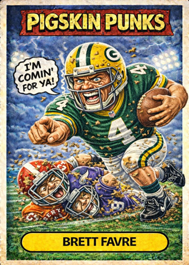 BRETT FAVRE PIGSKIN PUNKS#### BUY 5 GET 1 FREE ### or 30% OFF 12 OR MORE