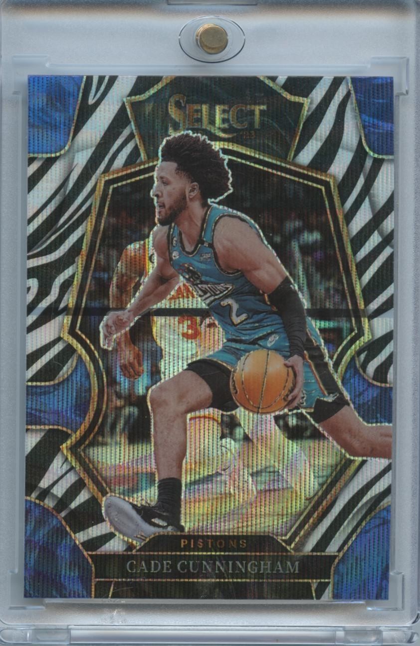 Cade Cunningham 2022-23 Select Zebra Prizm SSP SHORTPRINT Detroit Pistons