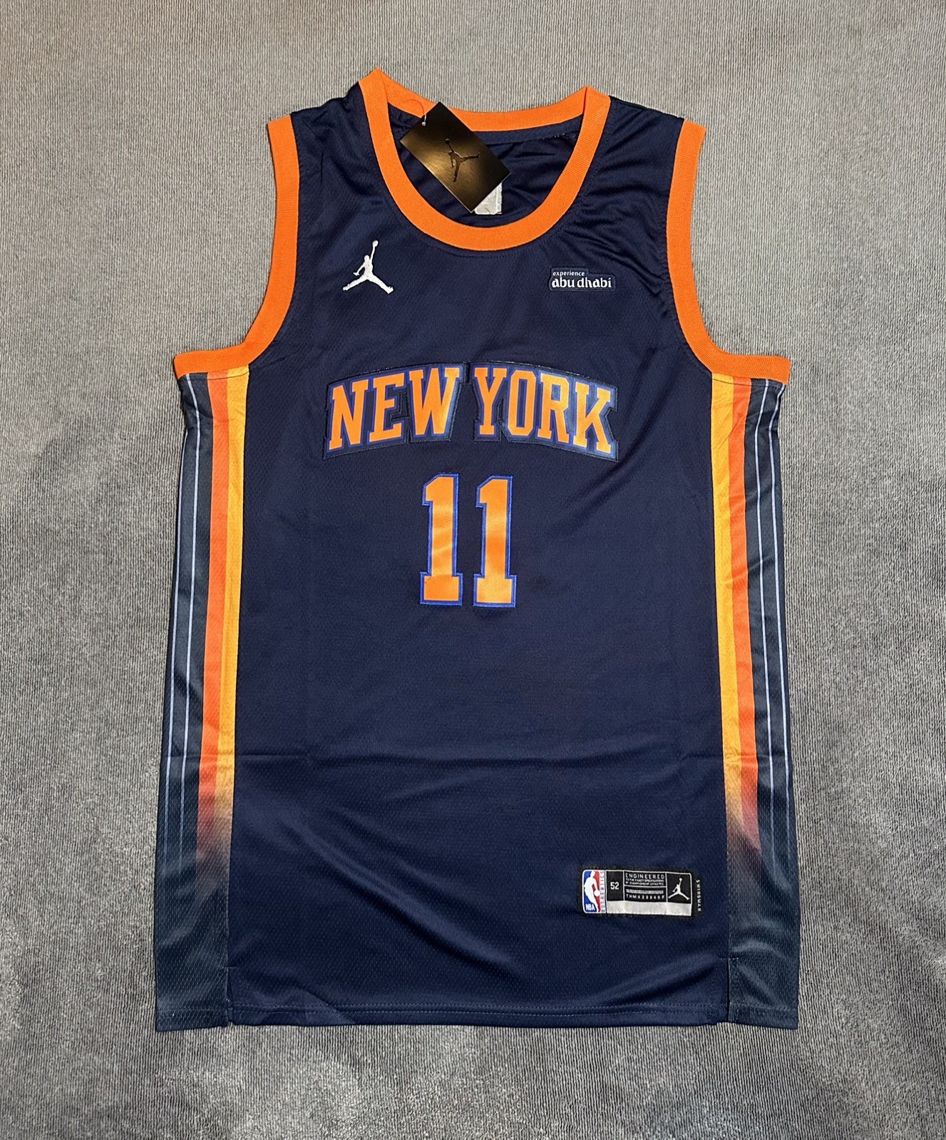 Jalen Brunson #11 NY Dark Blue Knicks Stitched Mens Jersey XL