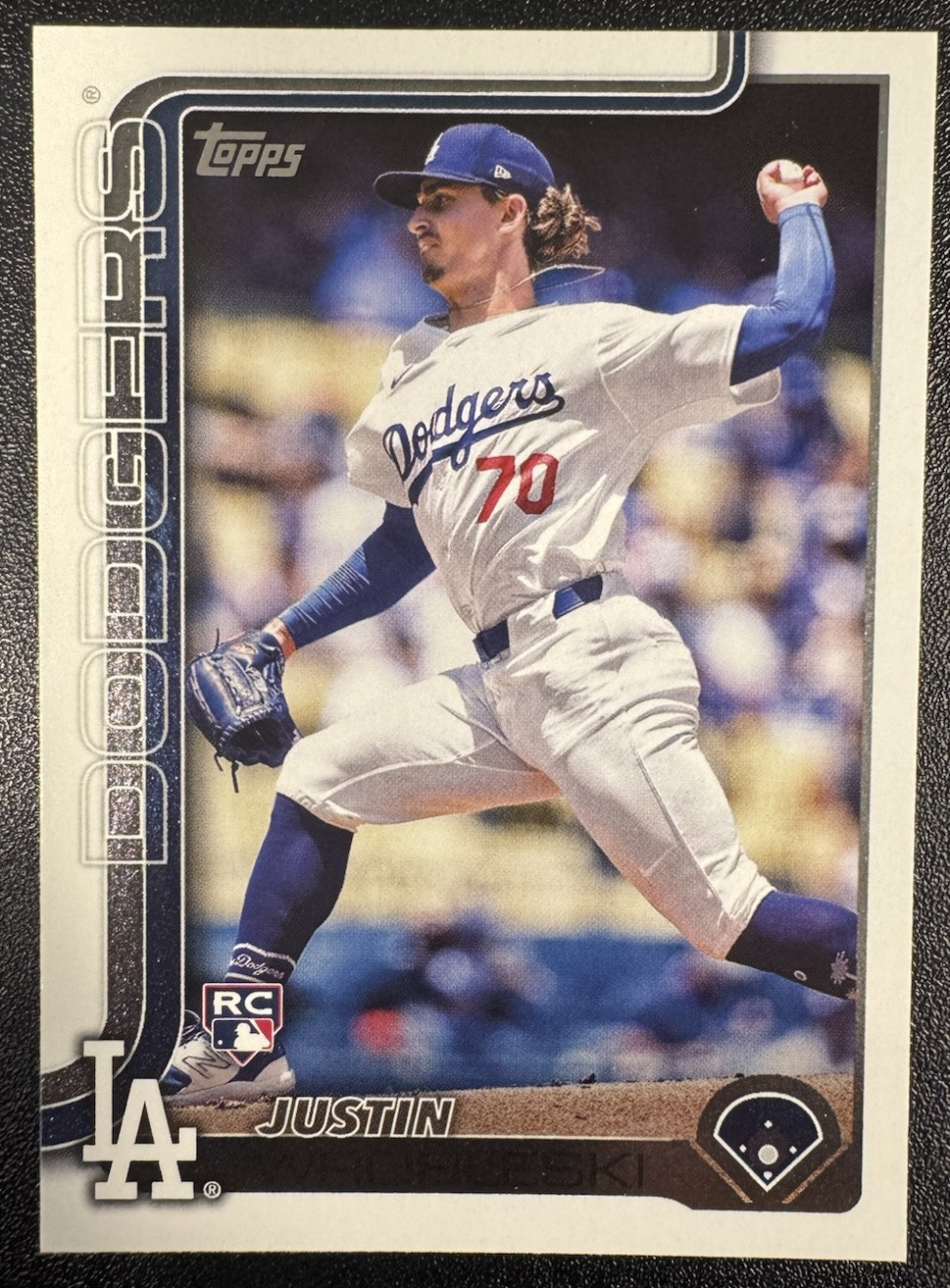2025 Topps Series 1 #204 Justin Wrobleski Los Angeles Dodgers Baseball Card (RC)
