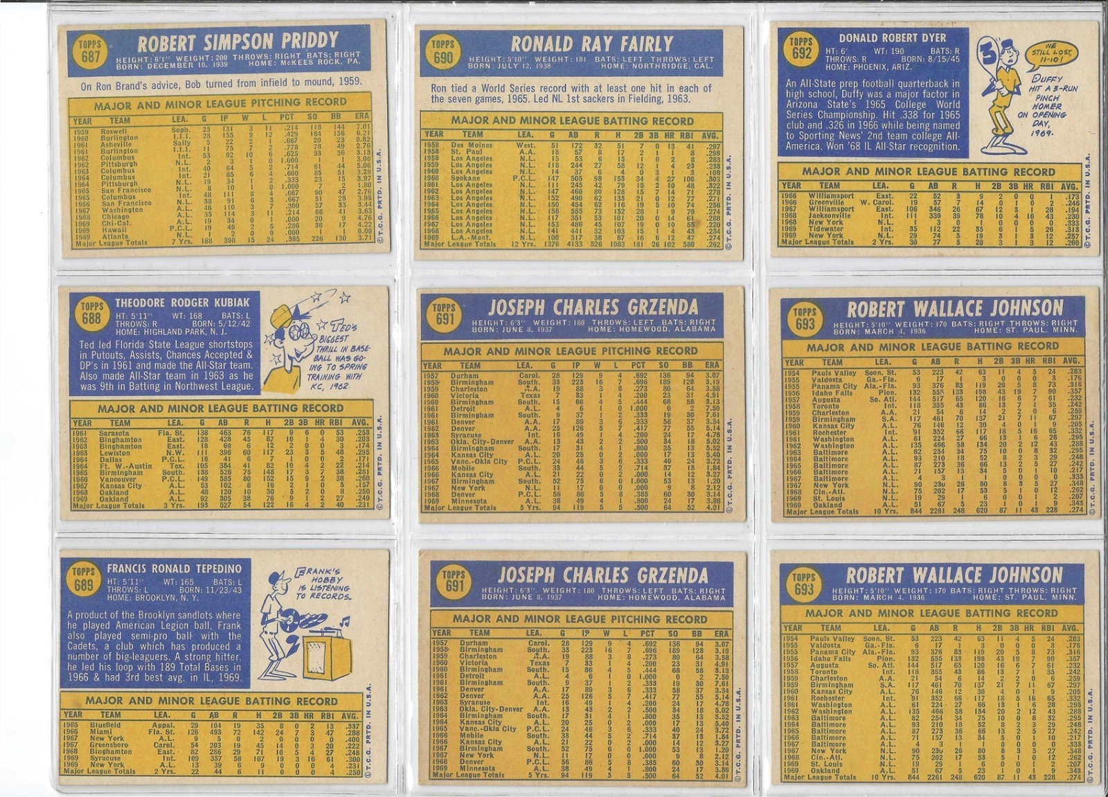 1970 TOPPS BASEBALL CARD HIGH NUMBER SINGLES (634-720)