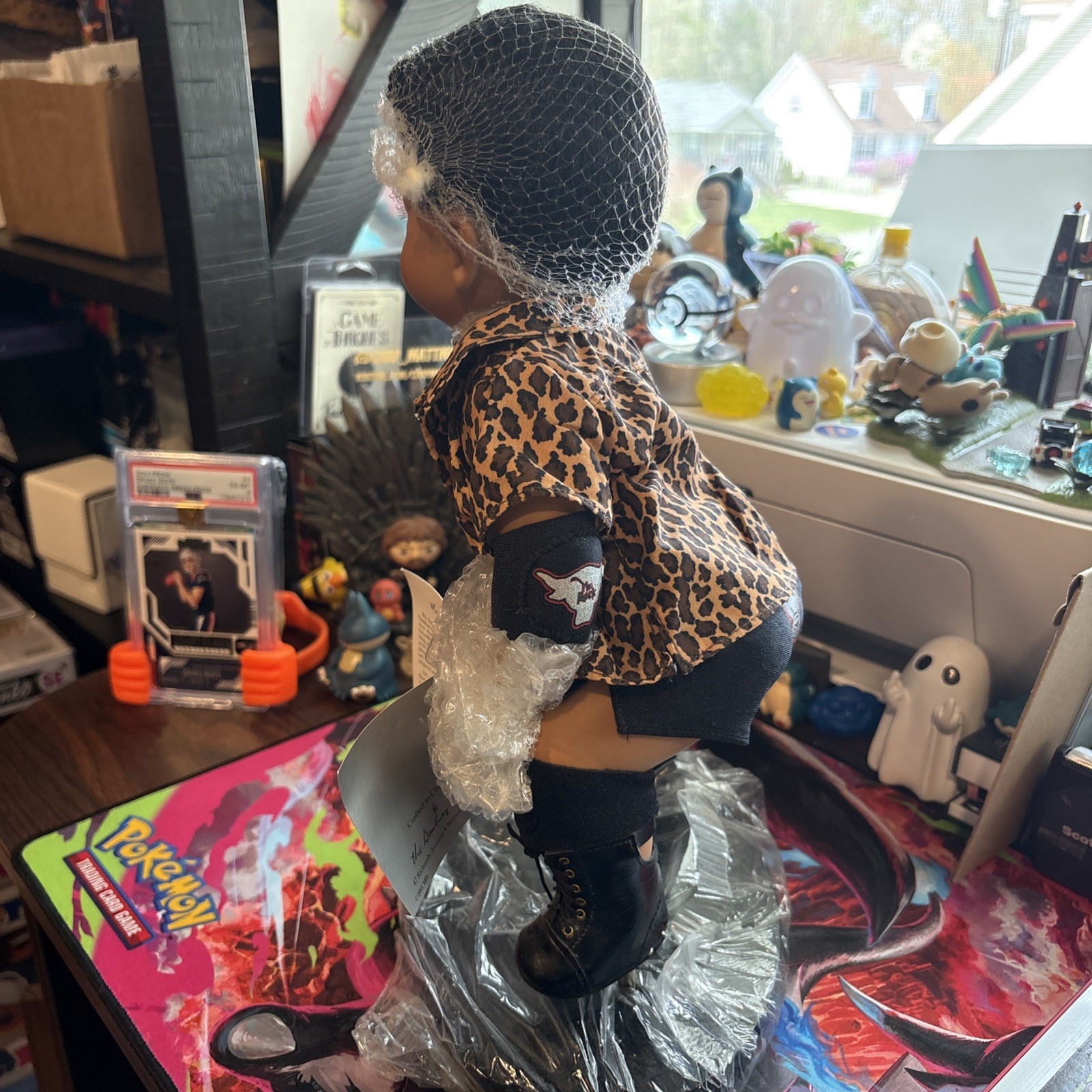 2001 WWF/WWE The Rock Dwayne Johnson “Little Rock” Porcelain Doll Danbury