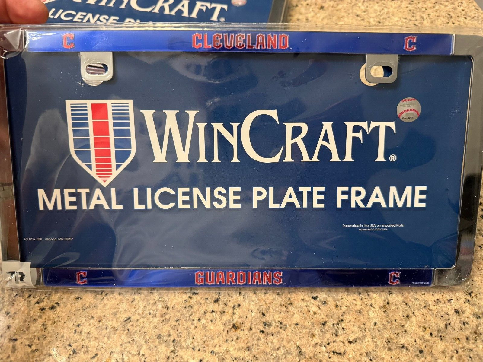 CLEVELAND GUARDIANS CHROME METAL LICENSE PLATE FRAME HIGH QUALITY