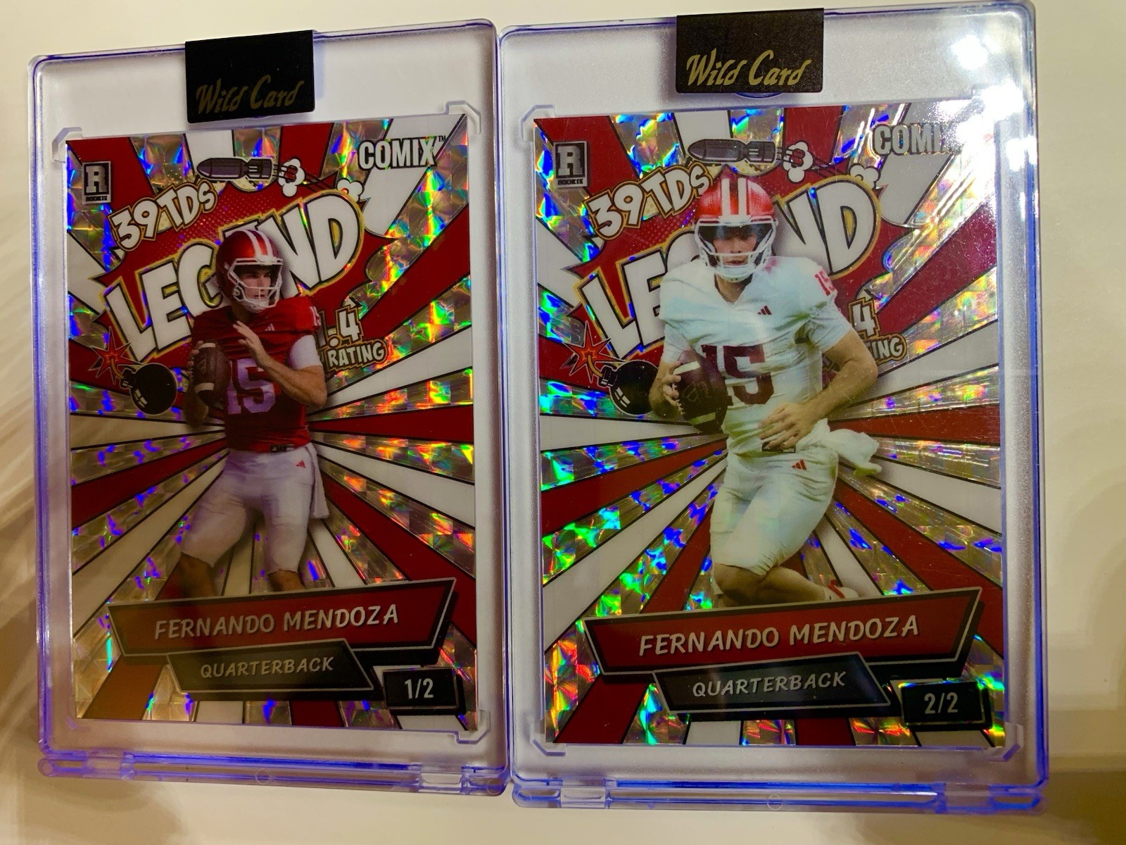 Fernando Mendoza RC 1st Complete Set Of Two.1/1-1/2 Same Colors/background Cool