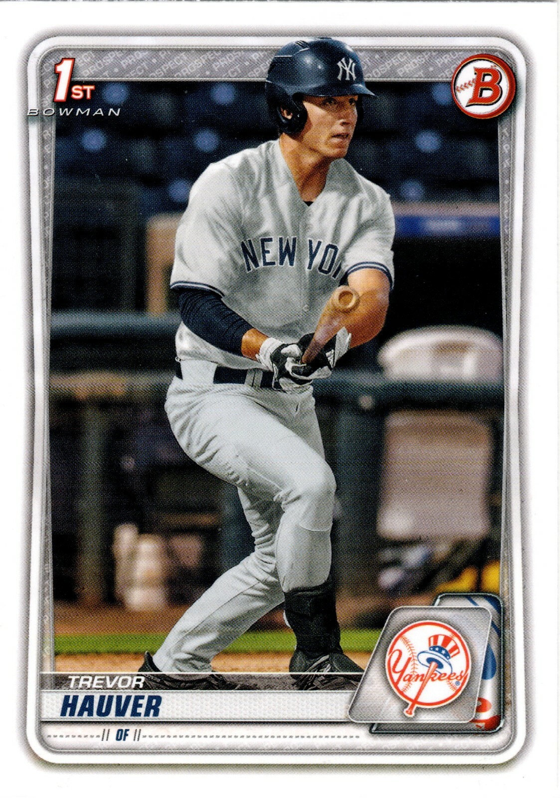Trevor Hauver New York Yankees 2020 Bowman Draft 1st Bowman Card