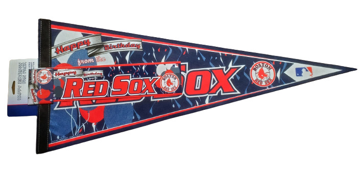 Boston Red Sox 2007 Happy Birthday Fan Pack 3piece Pennant Bumper Sticker Button