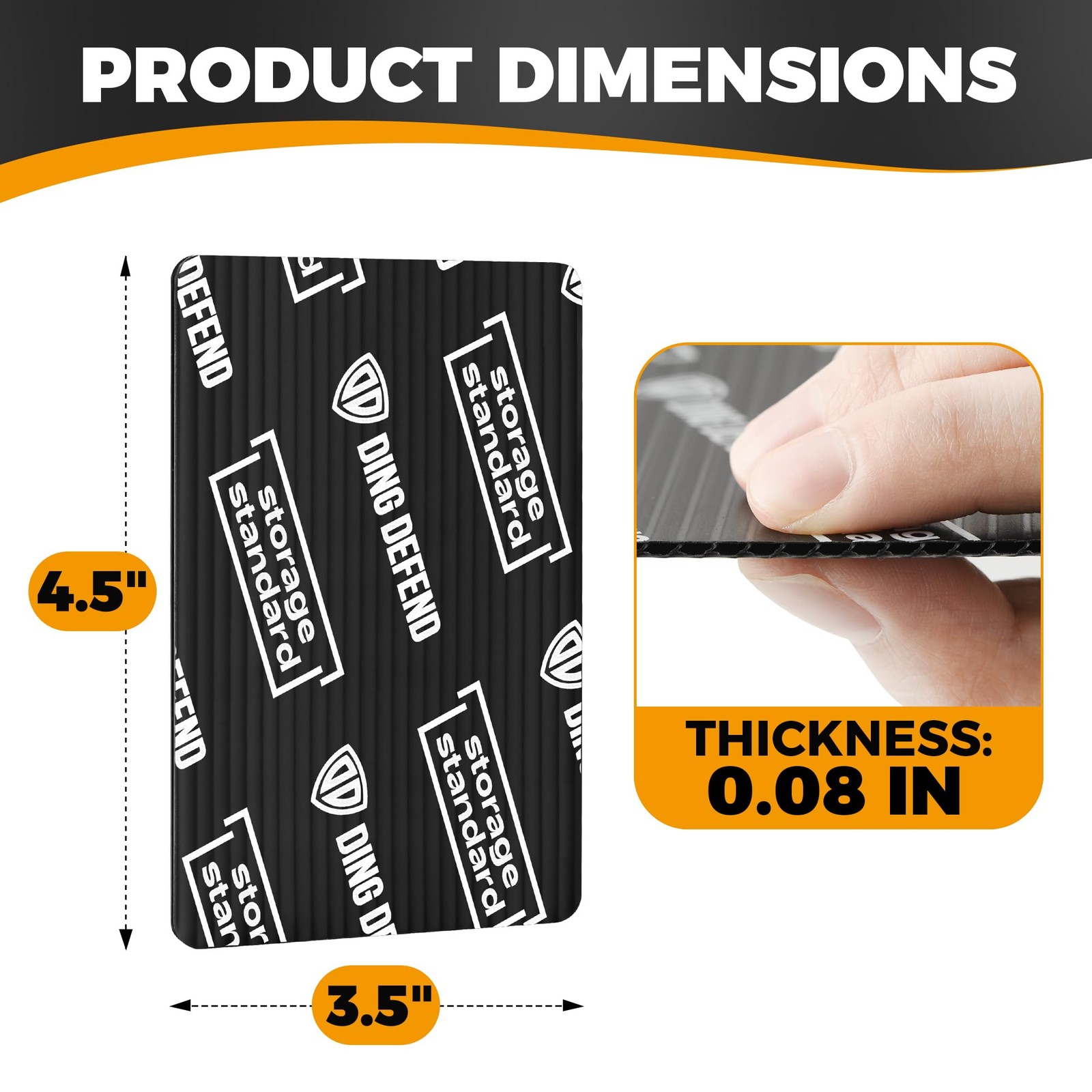 Ding Defend 110Pack Trading Card Protector Shipping 3.5 x 4.5 Inch Black Hob…