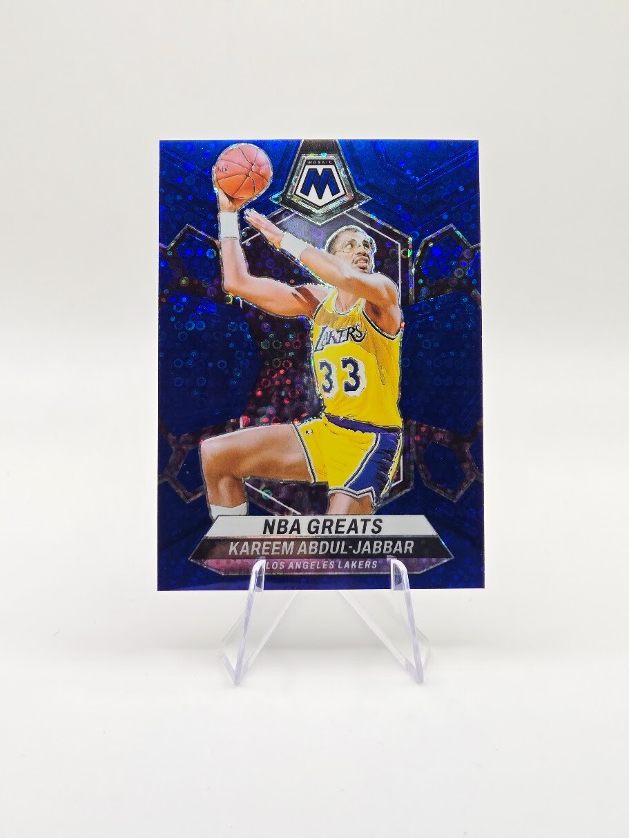 Kareem Abdul-Jabbar 2023-24 Panini Mosaic Blue Fast Break SP /85 #299 Lakers