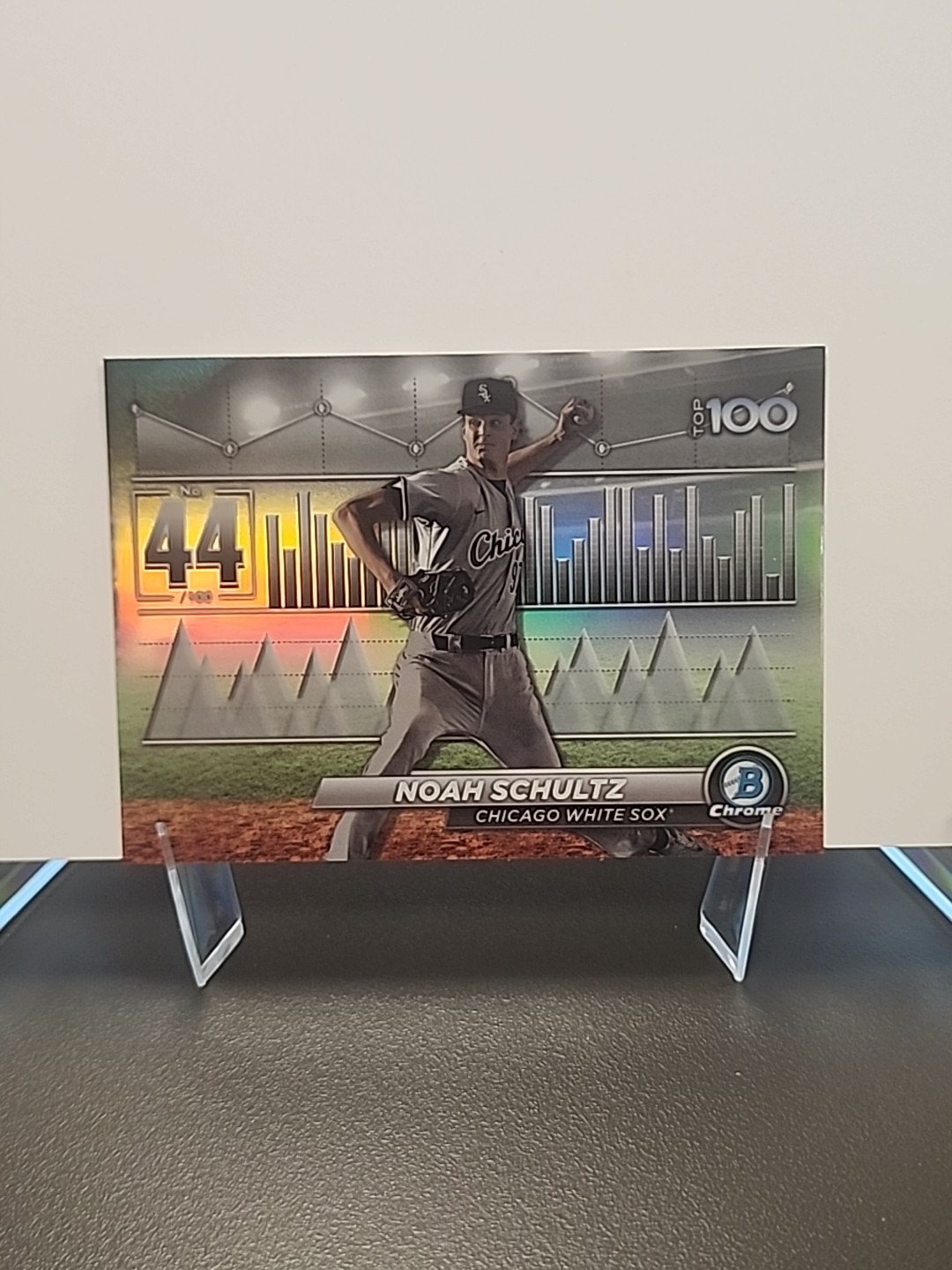 2024 Bowman Chrome Noah Schultz Bowman Scouts Top 100 #BTP-44 Chicago White Sox