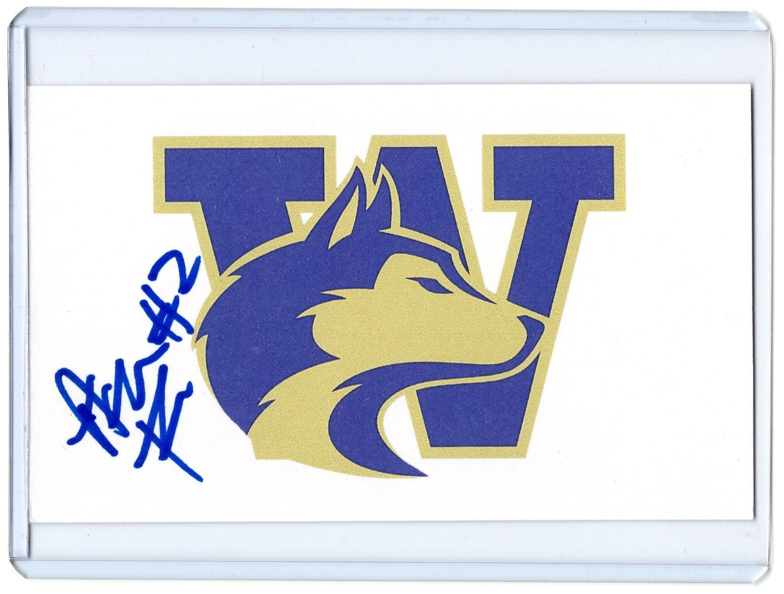AARON FULLER NCAA Washington Auto Autographed Signed 3×5 Index Card