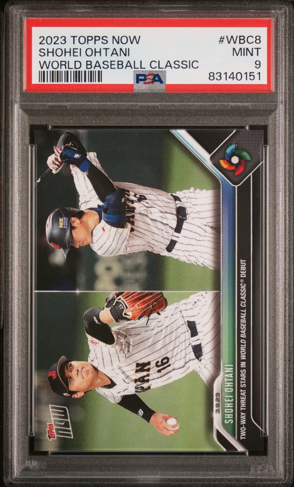 2023 Topps Now WBC8 Shohei Ohtani Dodgers MVP JAPAN *PSA 9 GEM MINT