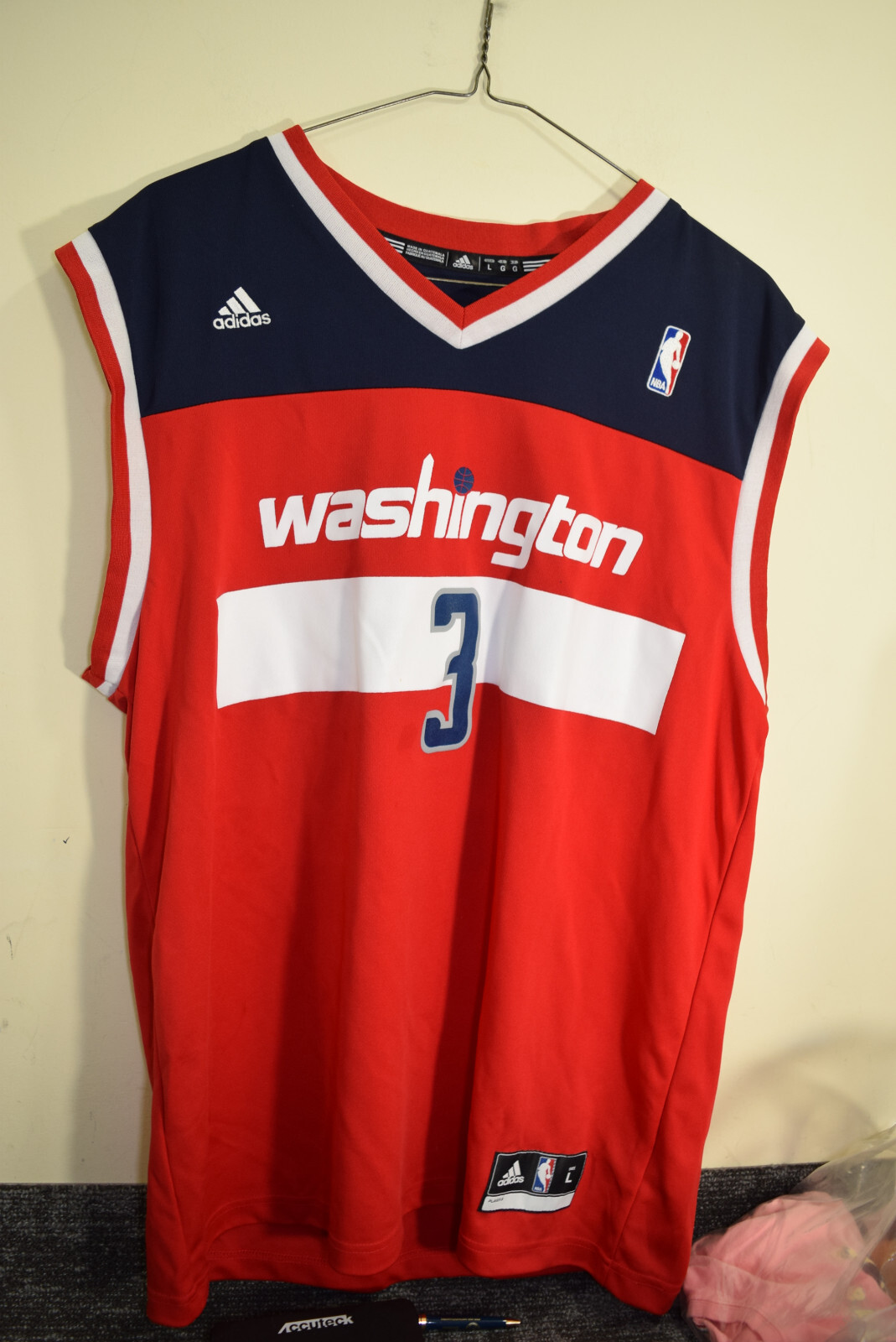 2012 Adidas NBA Washington Wizards Jersey 3 Bradley Beal MENS L Red White Blue