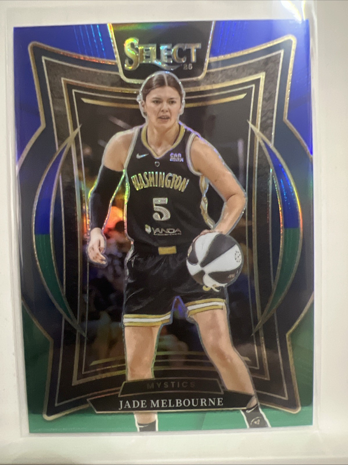 2025 WNBA Select Jade Melbourne Blue & Green Prizm #3 /349 Washington Mystics