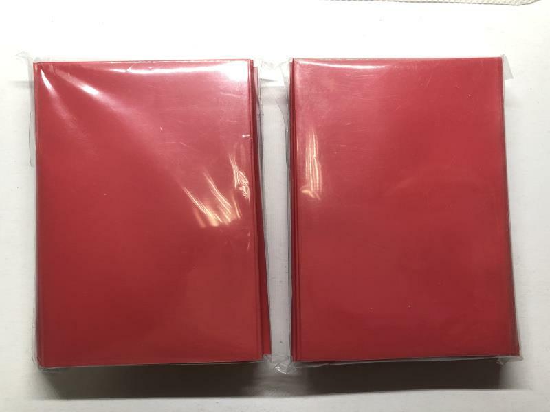 Lenayuyu 300pcs Red Deck Protector Standard MTG Card Sleeves 66x91mm Glossy