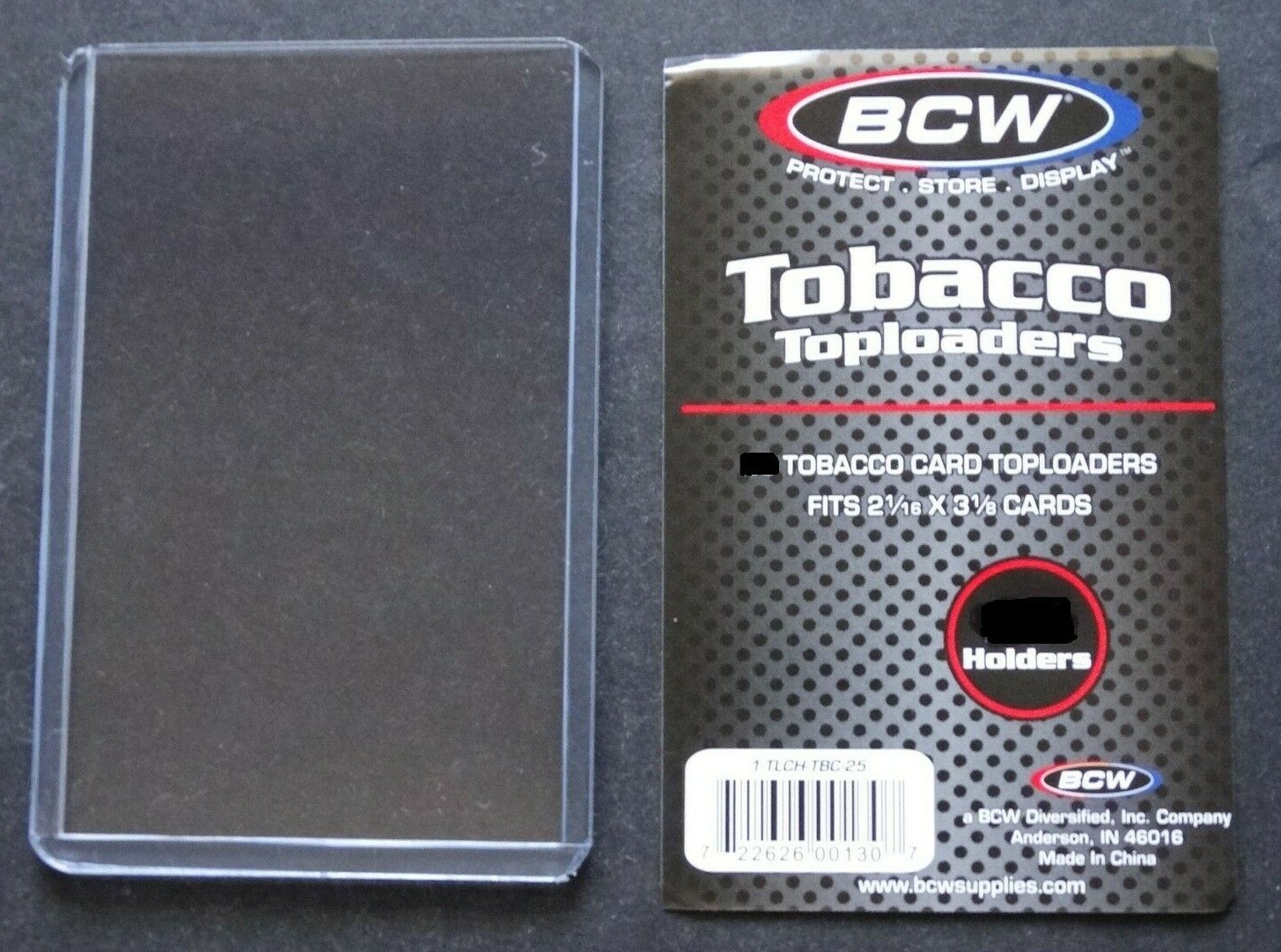 (1 Loose Holder) BCW Tobacco Card Top Loader Card Holder