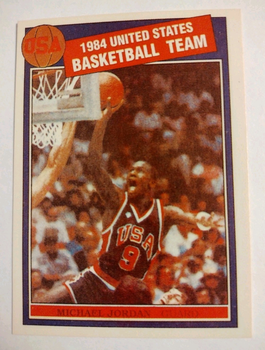 1984 Michael Jordan USA Olympic Team Pink Back Rookie Card RARE Bulls