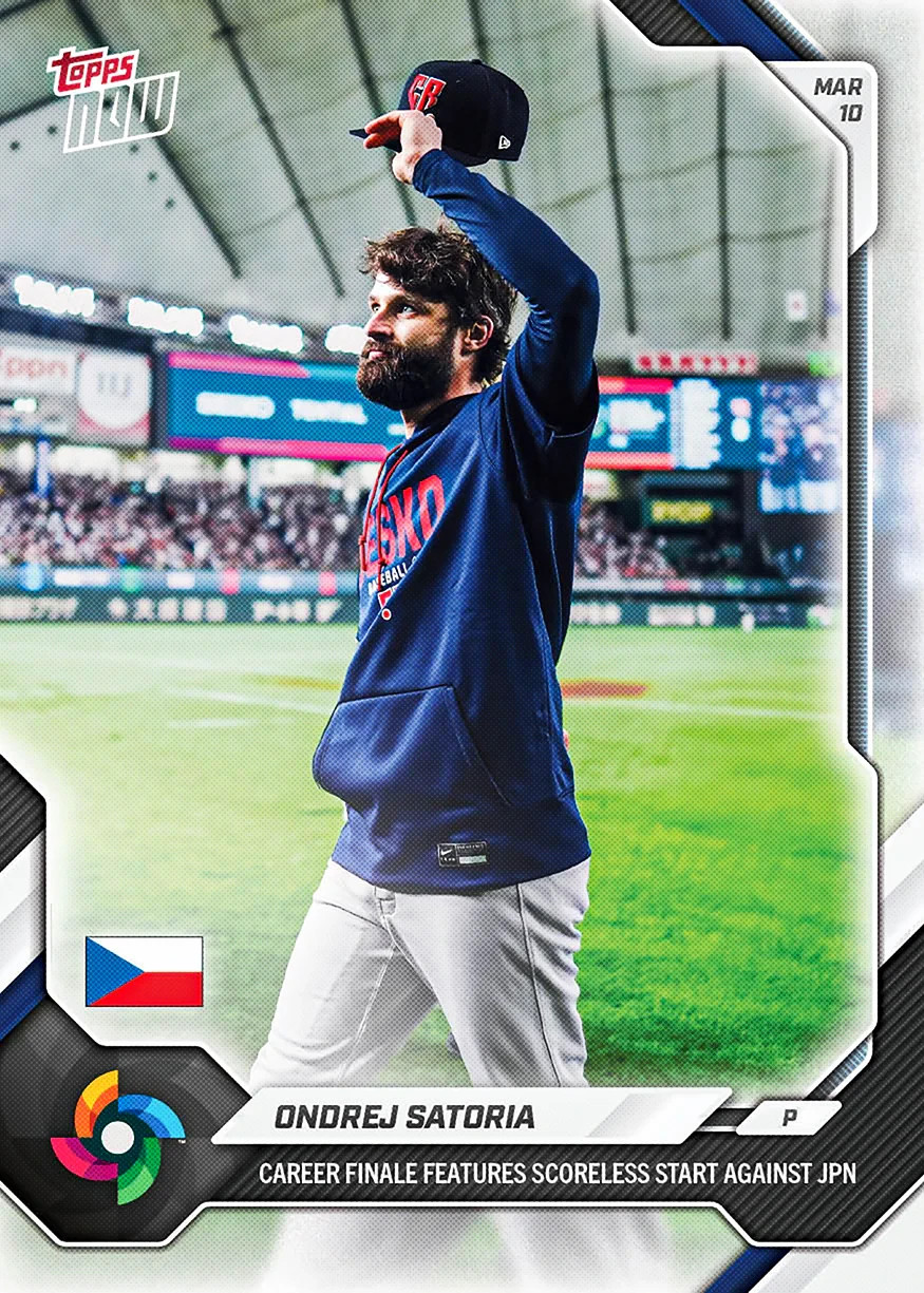 Ondrej Satoria 2026 World Baseball Classic Topps Now #22 Czechia