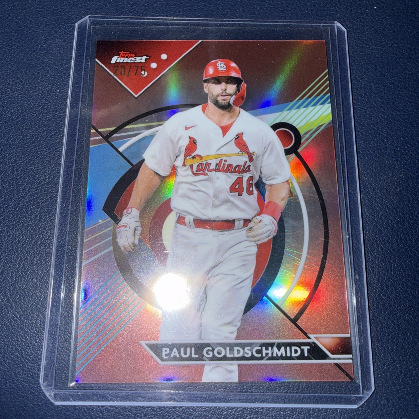 Topps Finest 2023 Paul Goldschmidt #58 Rose Gold Refractor /75 Cardinals