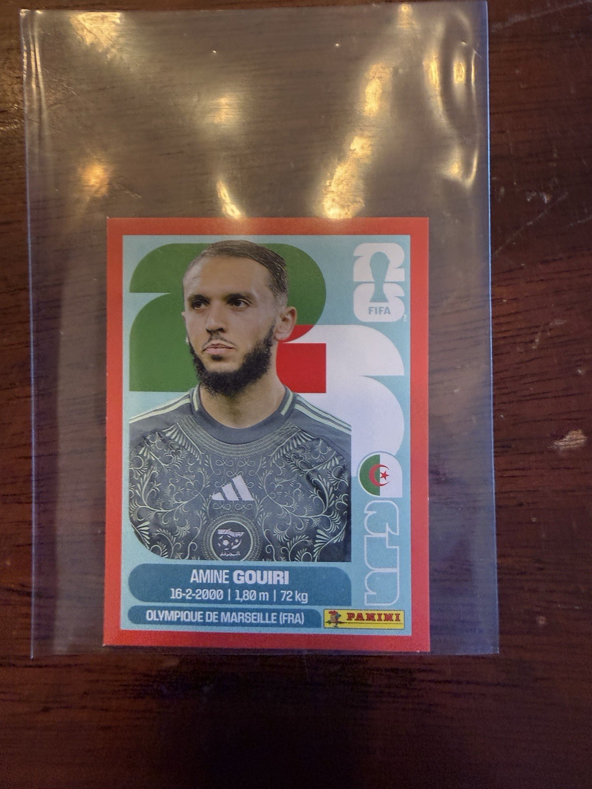 2026 Panini FIFA World Cup Amine Gouiri Sticker #ALG 18 Red Parallel