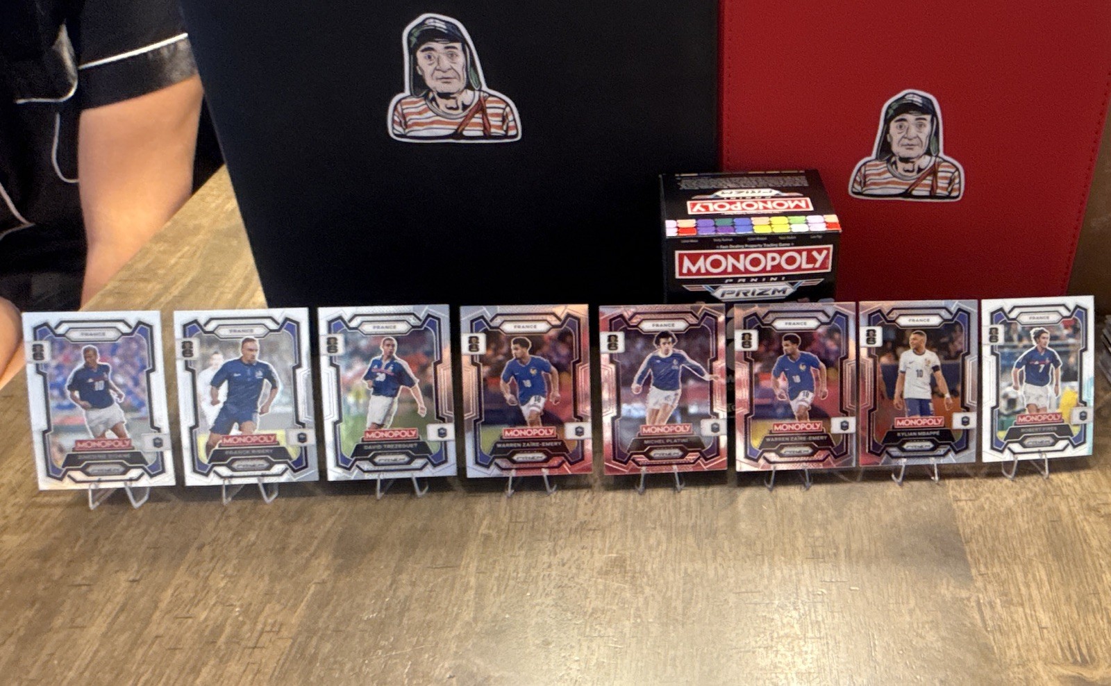 Panini Prizm Monopoly FIFA Soccer Cards France Lot 8 Mbappé Zidane Platini