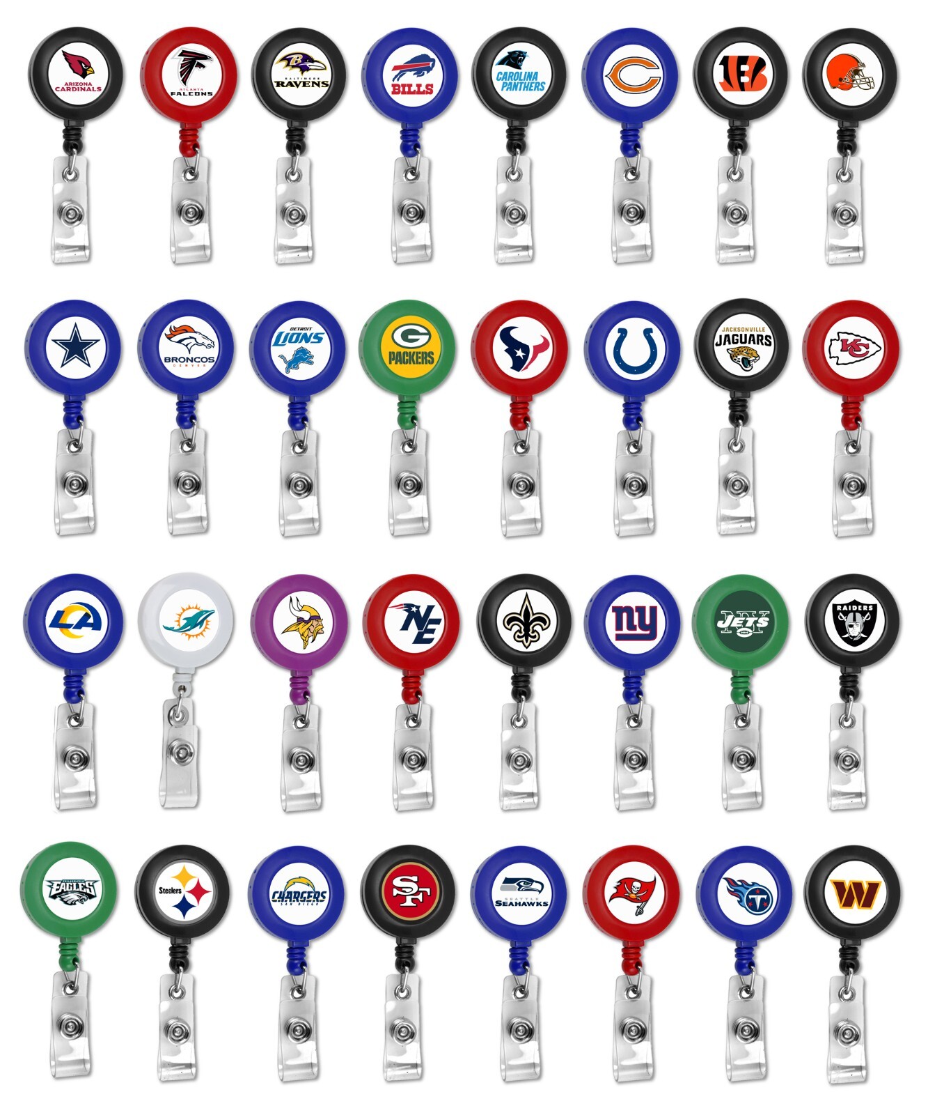 NFL Football Badge Reel – ID Reel – Pick Your Team or Teams