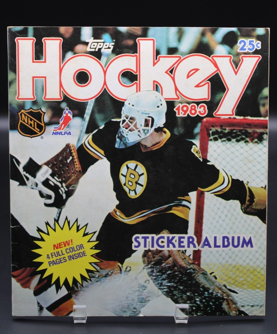 1983 Topps Hockey Sticker Album Complete (1-330) NM Pete Peeters on Cover